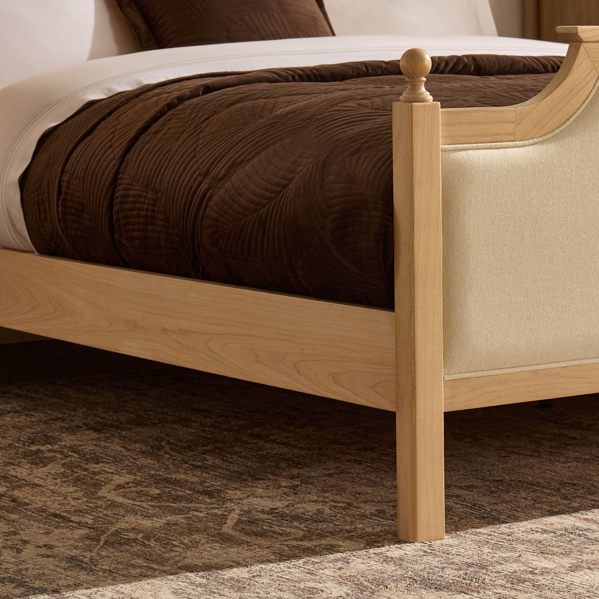 Luxor Bed Frame - Cream Linen