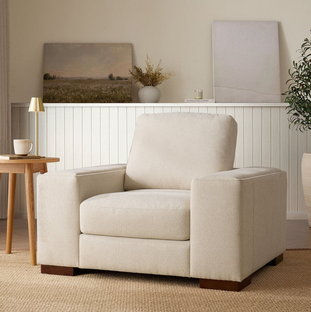 Lyon Armchair - Speckled Sand Boucle
