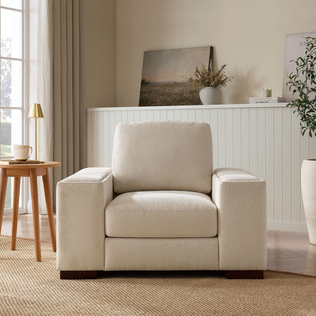 Lyon Armchair - Speckled Sand Boucle