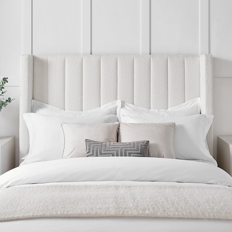 Madison Bouclé Ottoman Storage Bed - Off White