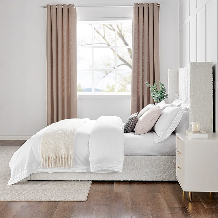 Madison Bouclé Ottoman Storage Bed - Off White
