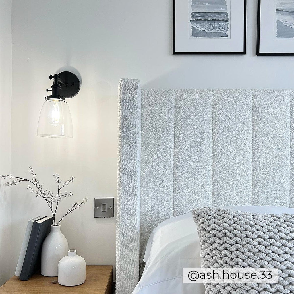 Madison Bouclé Ottoman Storage Bed - Off White
