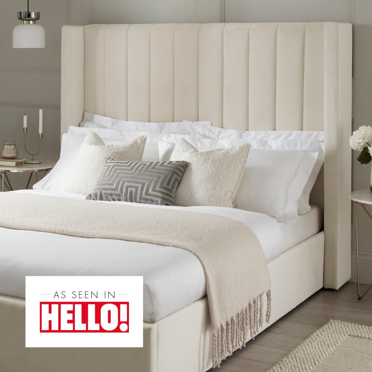 Madison Ottoman Storage Bed - Ecru