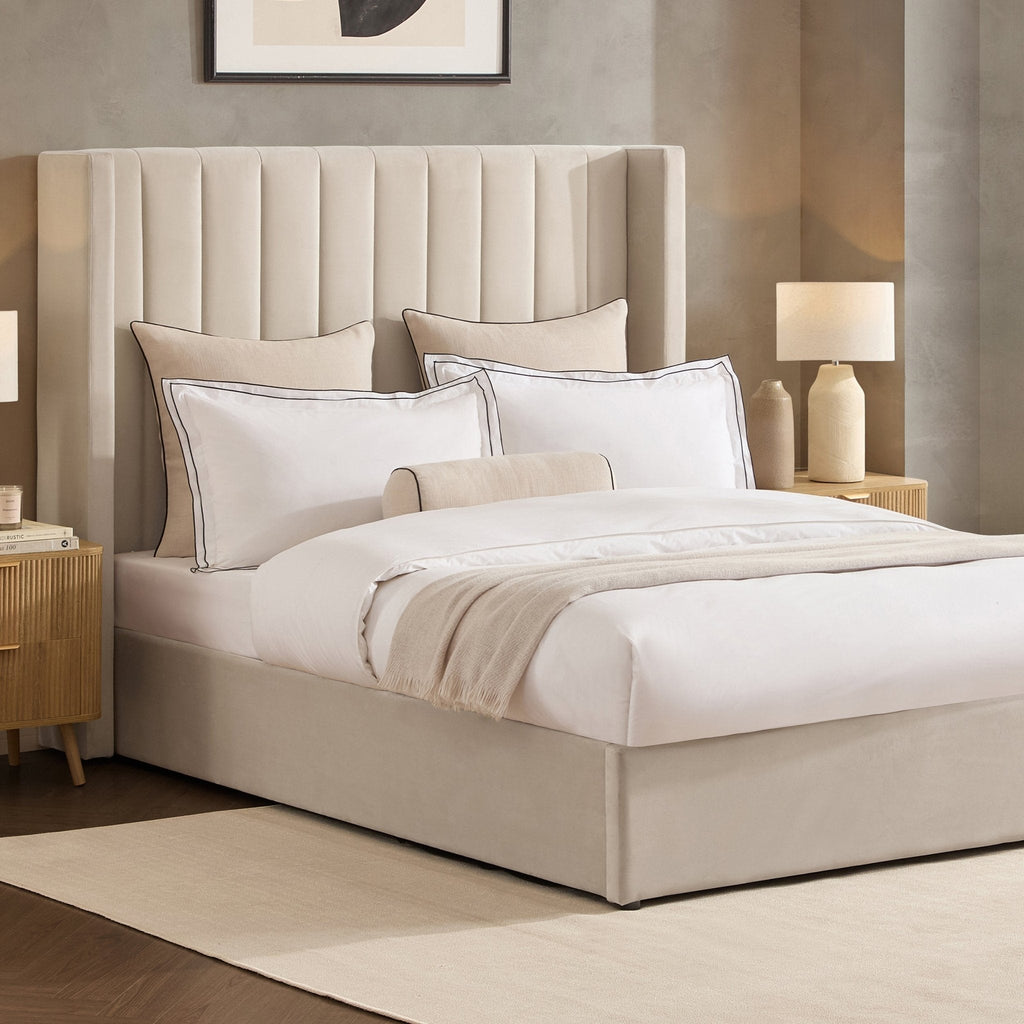 Madison Ottoman Storage Bed - Ecru