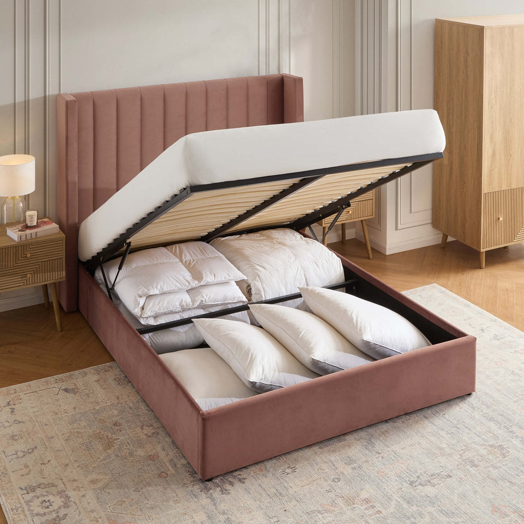 Madison Ottoman Storage Bed - Mauve