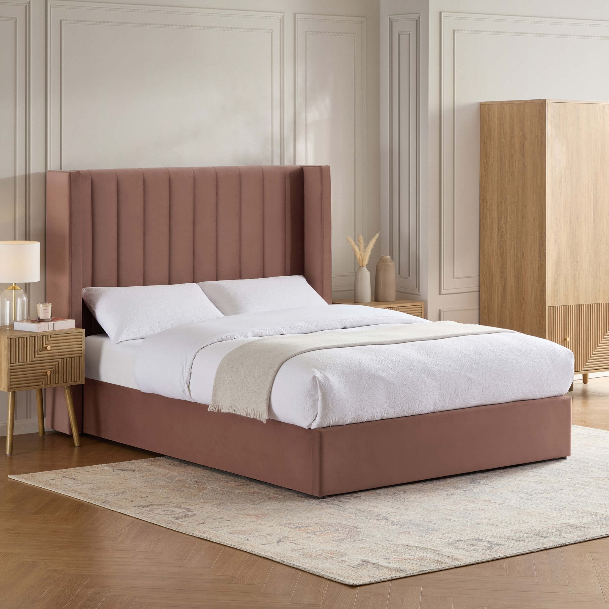 Madison Ottoman Storage Bed - Mauve