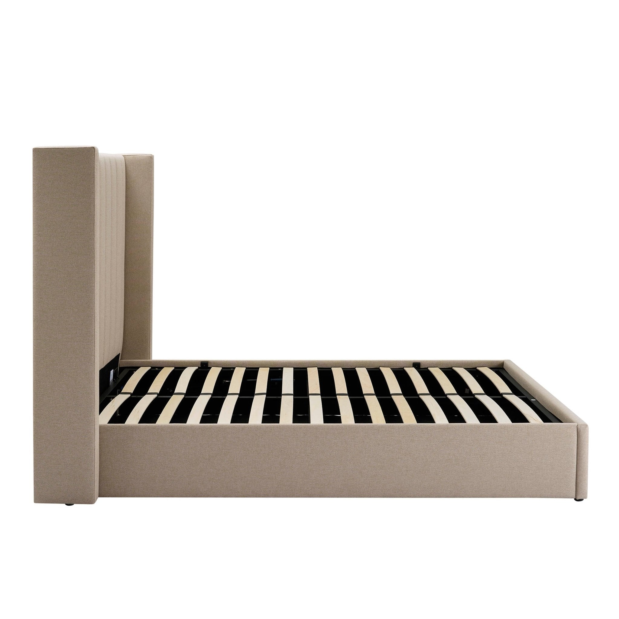 Madison Ottoman Storage Bed - Oatmeal