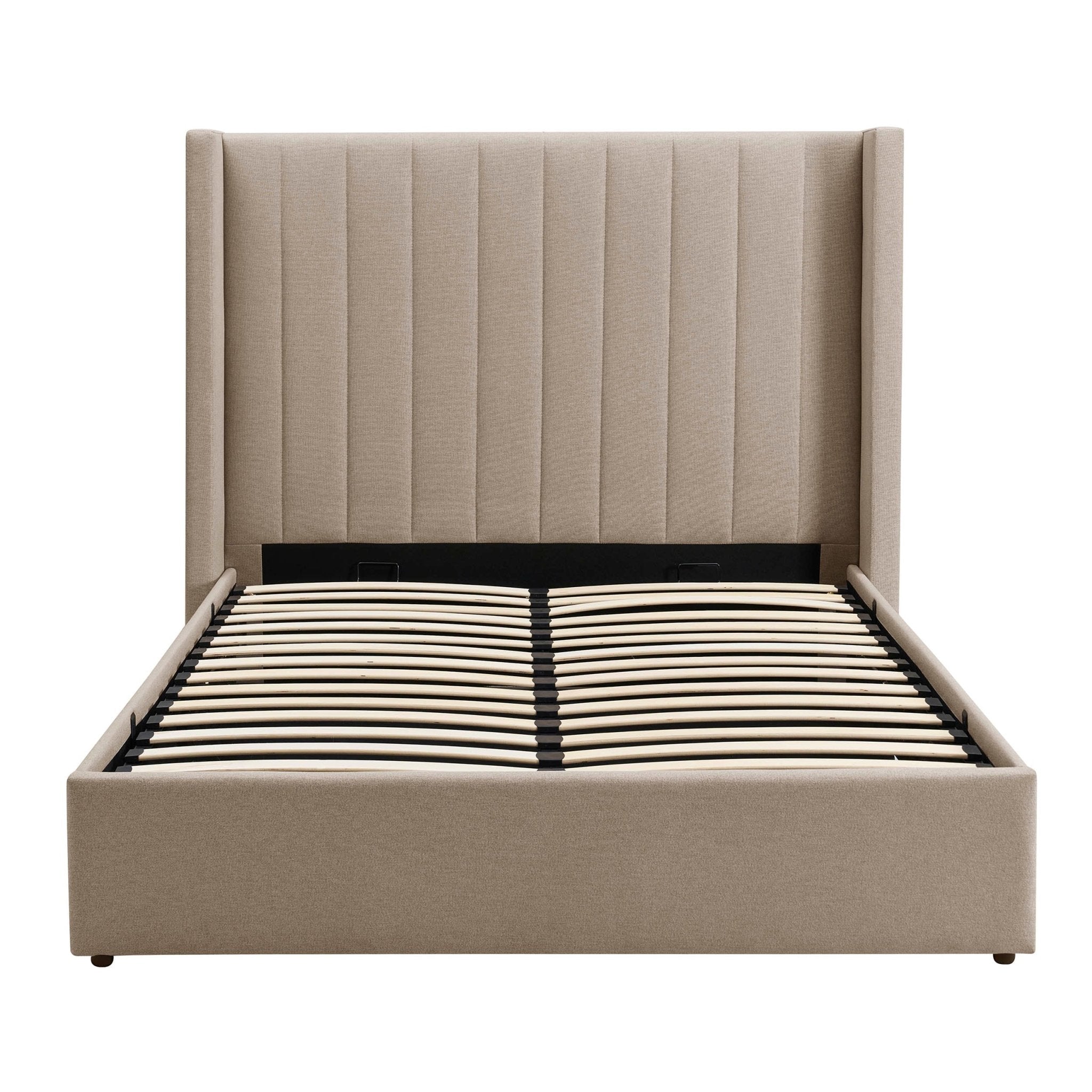 Madison Ottoman Storage Bed - Oatmeal