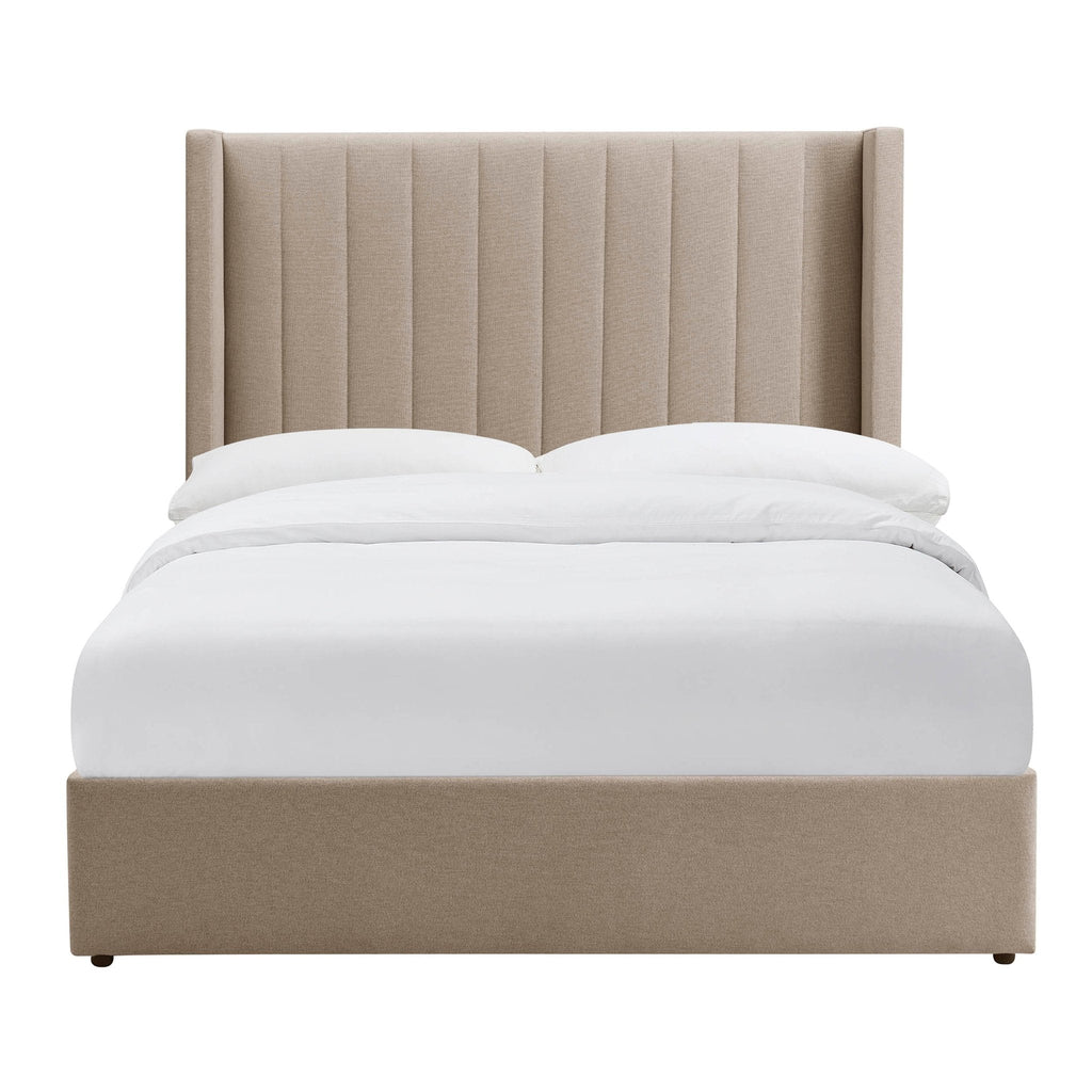 Madison Ottoman Storage Bed - Oatmeal
