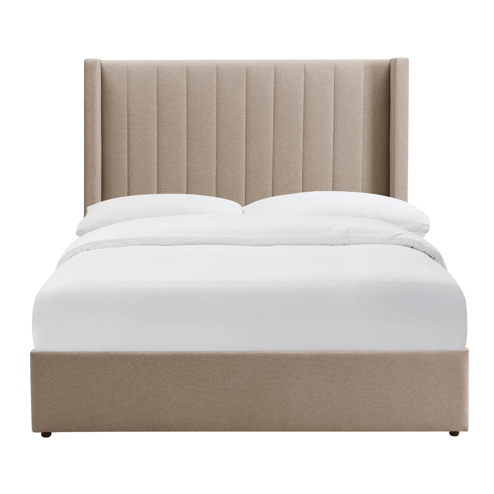 Madison Ottoman Storage Bed - Oatmeal