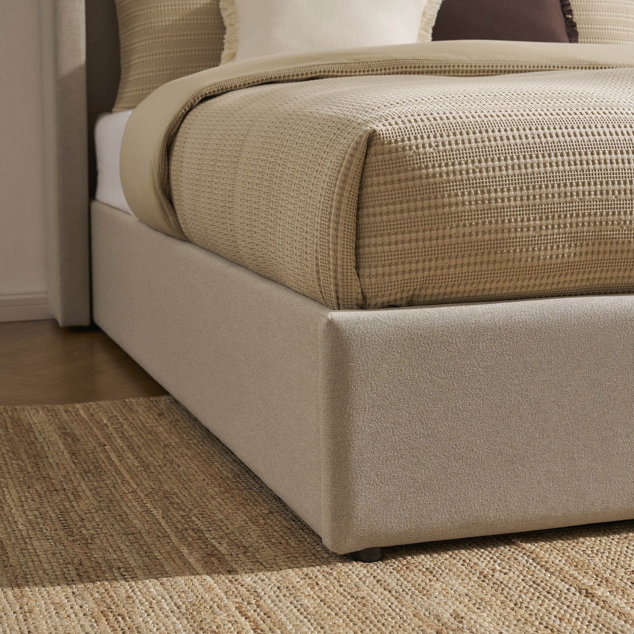 Madison Ottoman Storage Bed - Oatmeal