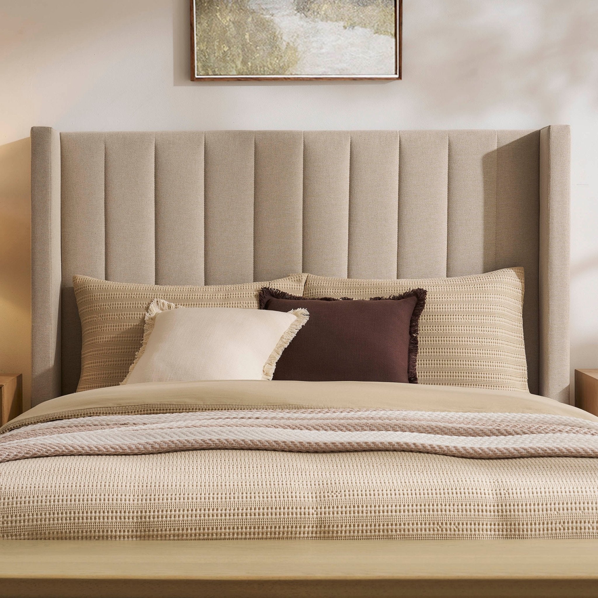 Madison Ottoman Storage Bed - Oatmeal