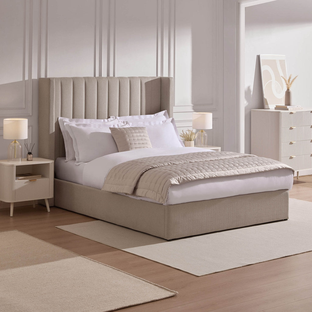 Madison Ottoman Storage Bed - Stone Grey