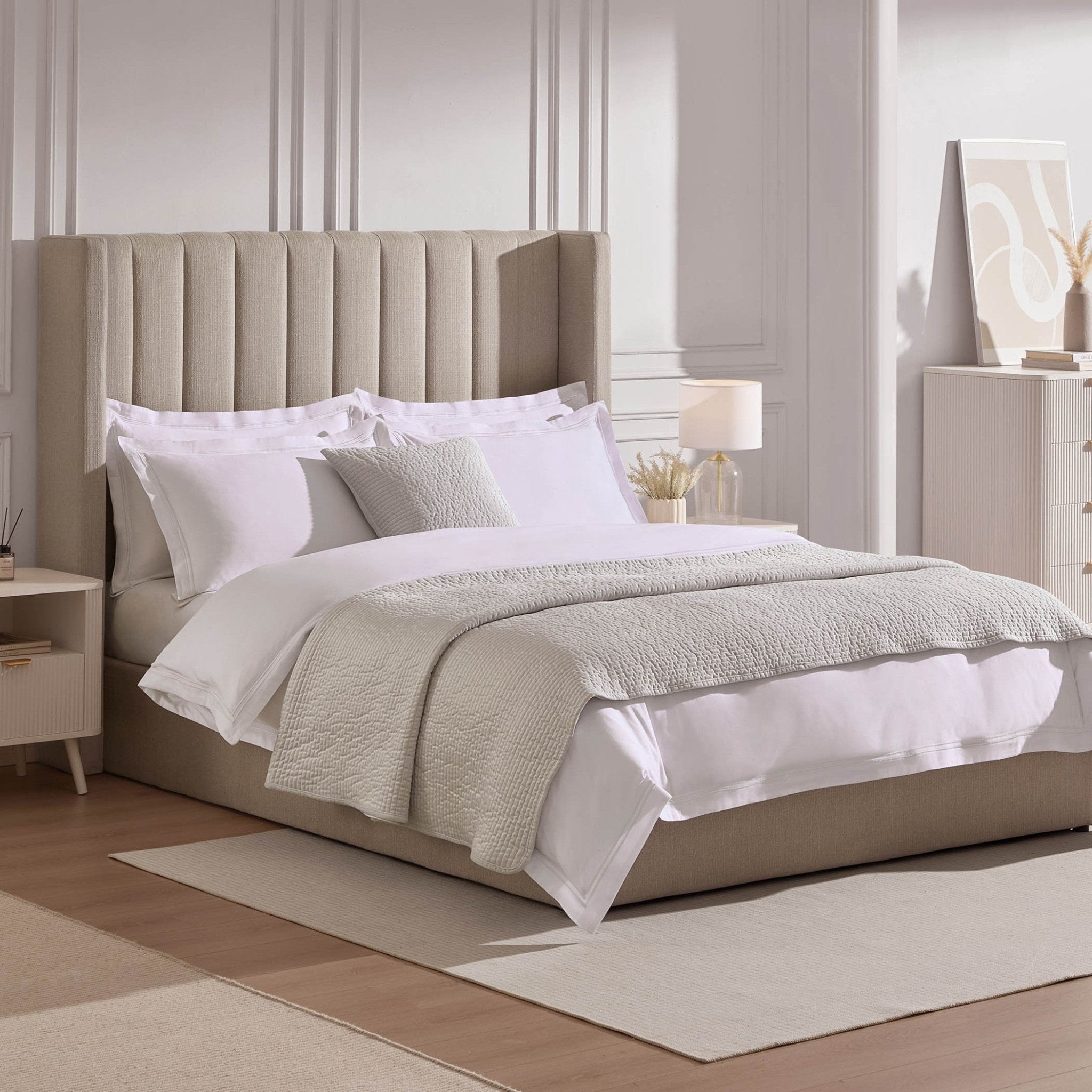 Madison Ottoman Storage Bed - Stone Grey
