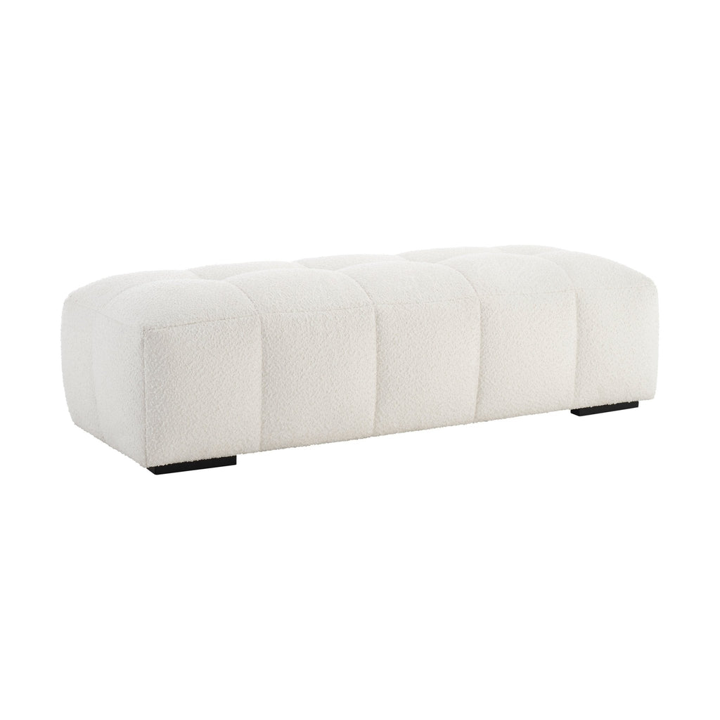 Manhattan Boucle Pouffe - Off White