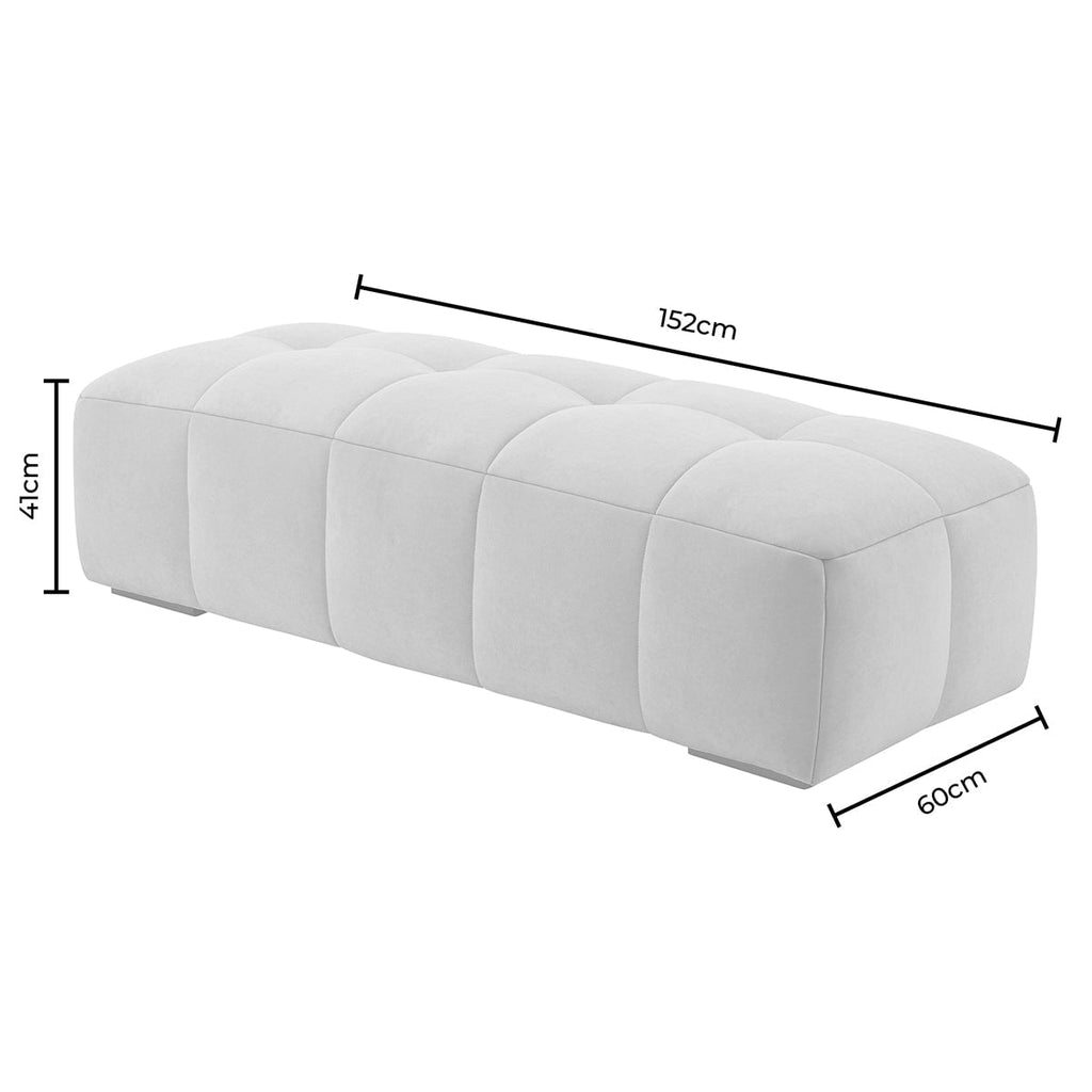 Manhattan Boucle Pouffe - Off White