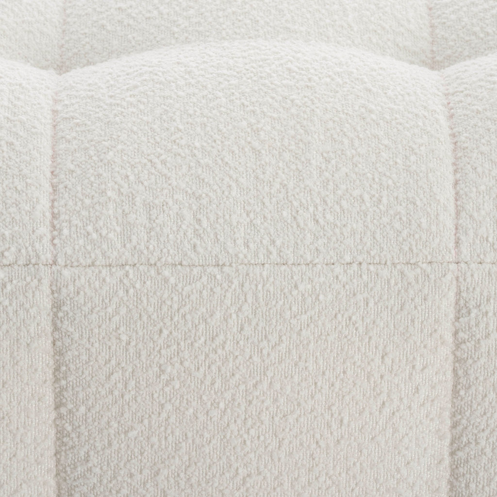 Manhattan Boucle Pouffe - Off White