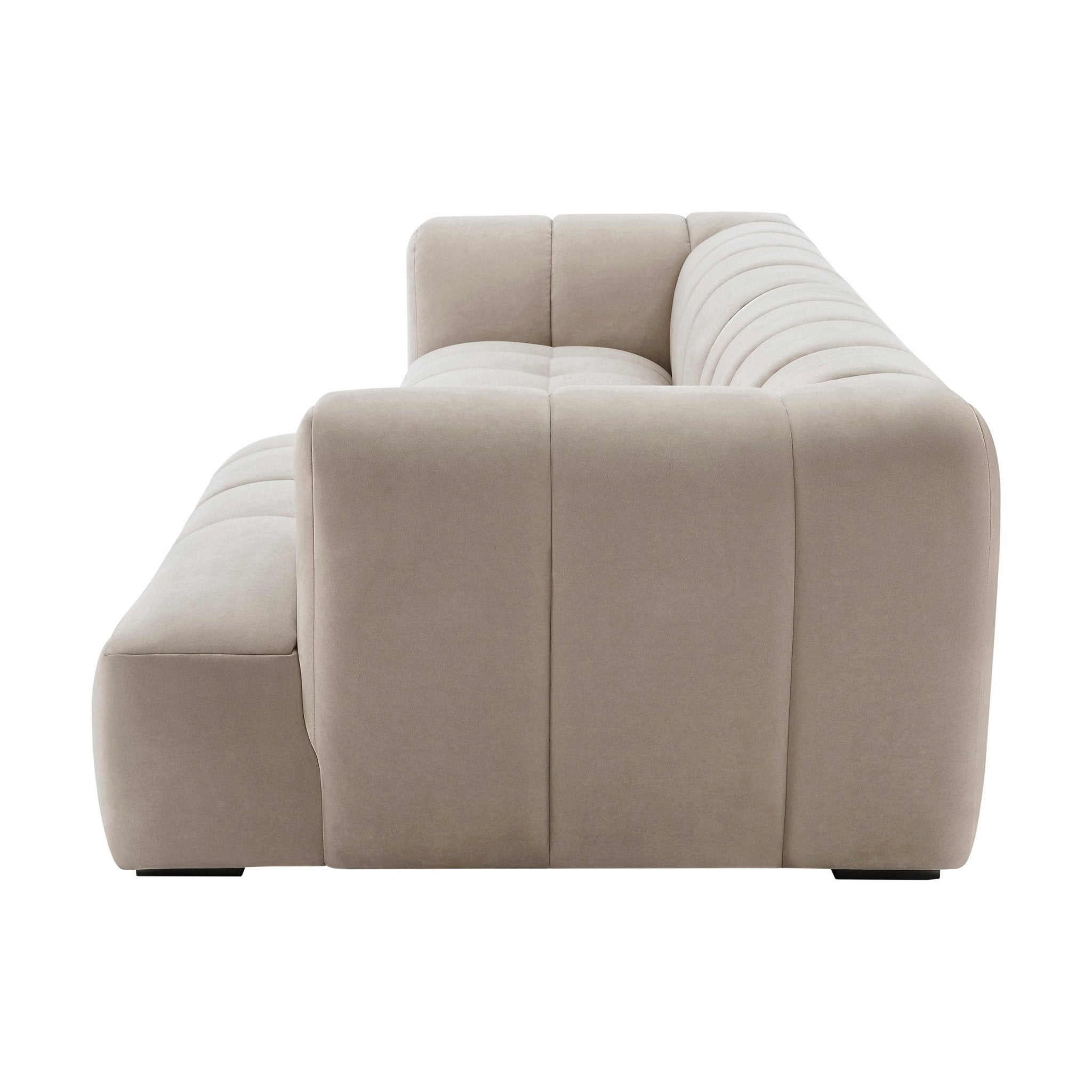 Manhattan Right Hand Large Chaise Sofa - Stone