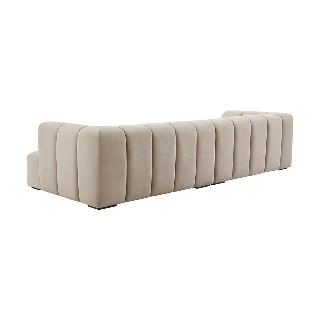 Manhattan Right Hand Large Chaise Sofa - Stone