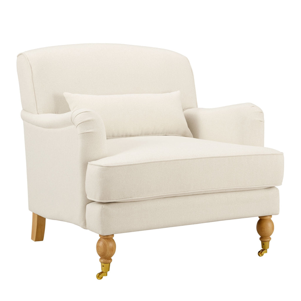 Mara Armchair - Cream Linen