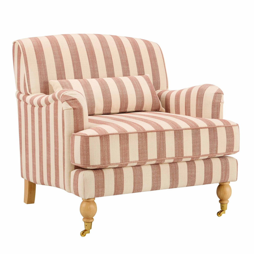 Mara Armchair - Raspberry Stripe