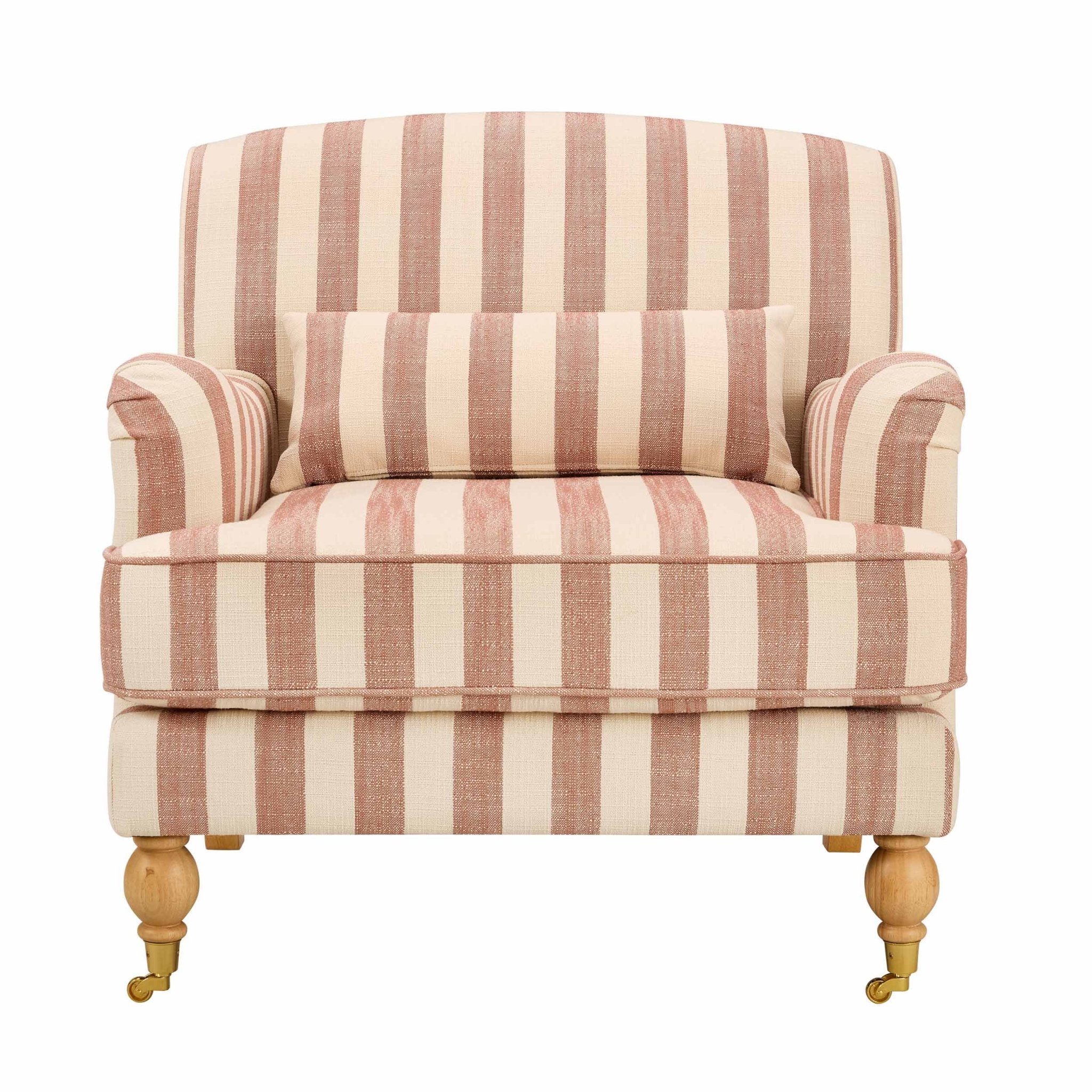 Mara Armchair - Raspberry Stripe