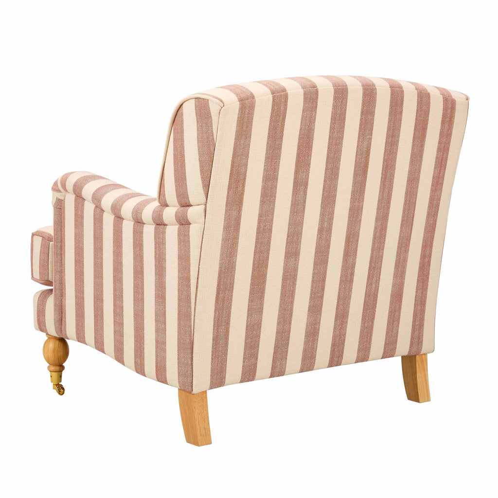 Mara Armchair - Raspberry Stripe