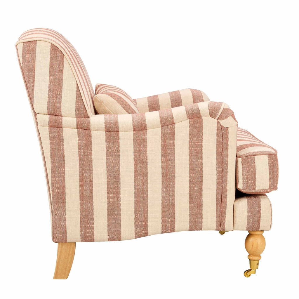 Mara Armchair - Raspberry Stripe