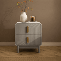 Marnie 2 Drawer Bedside Table - Taupe