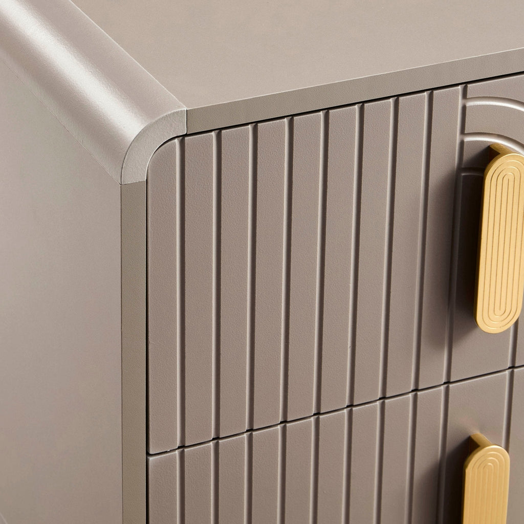 Marnie 2 Drawer Bedside Table - Taupe