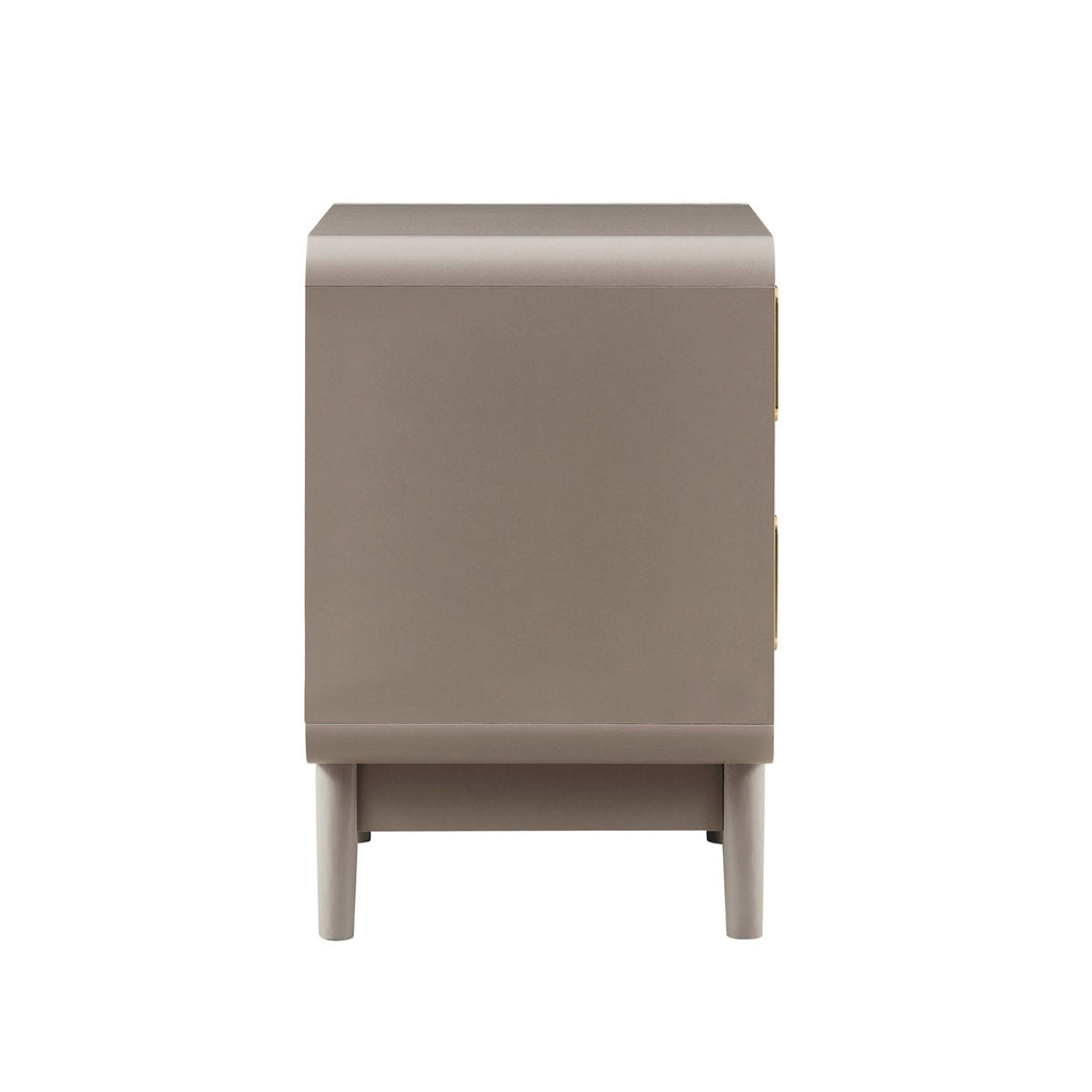 Marnie 2 Drawer Bedside Table - Taupe