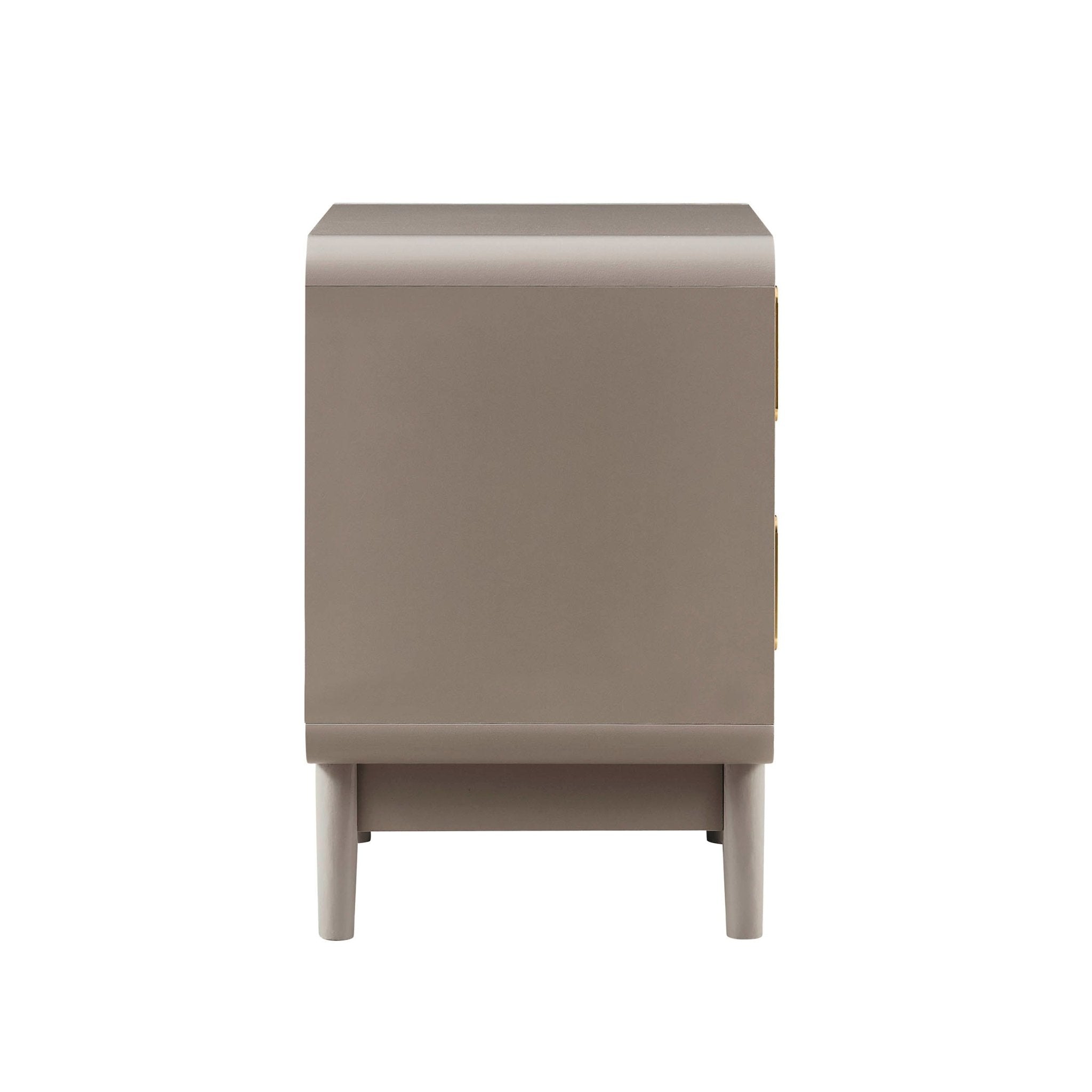 Marnie 2 Drawer Bedside Table - Taupe
