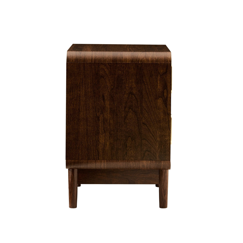 Marnie 2 Drawer Bedside Table - Walnut