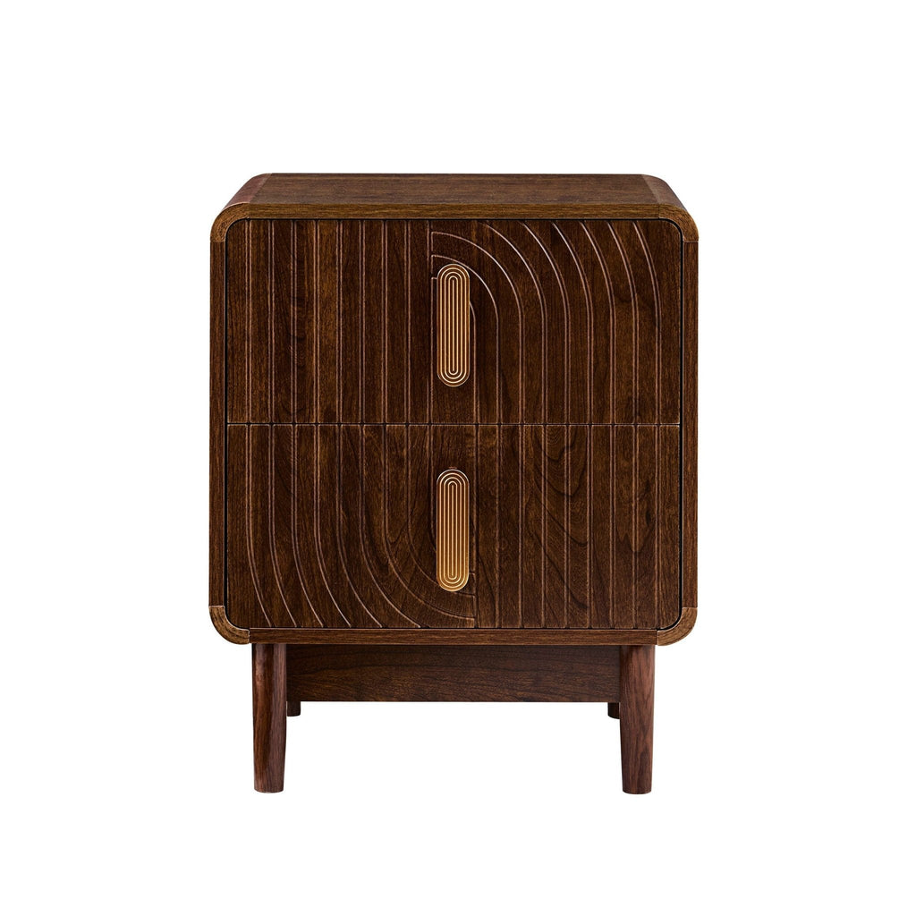 Marnie 2 Drawer Bedside Table - Walnut