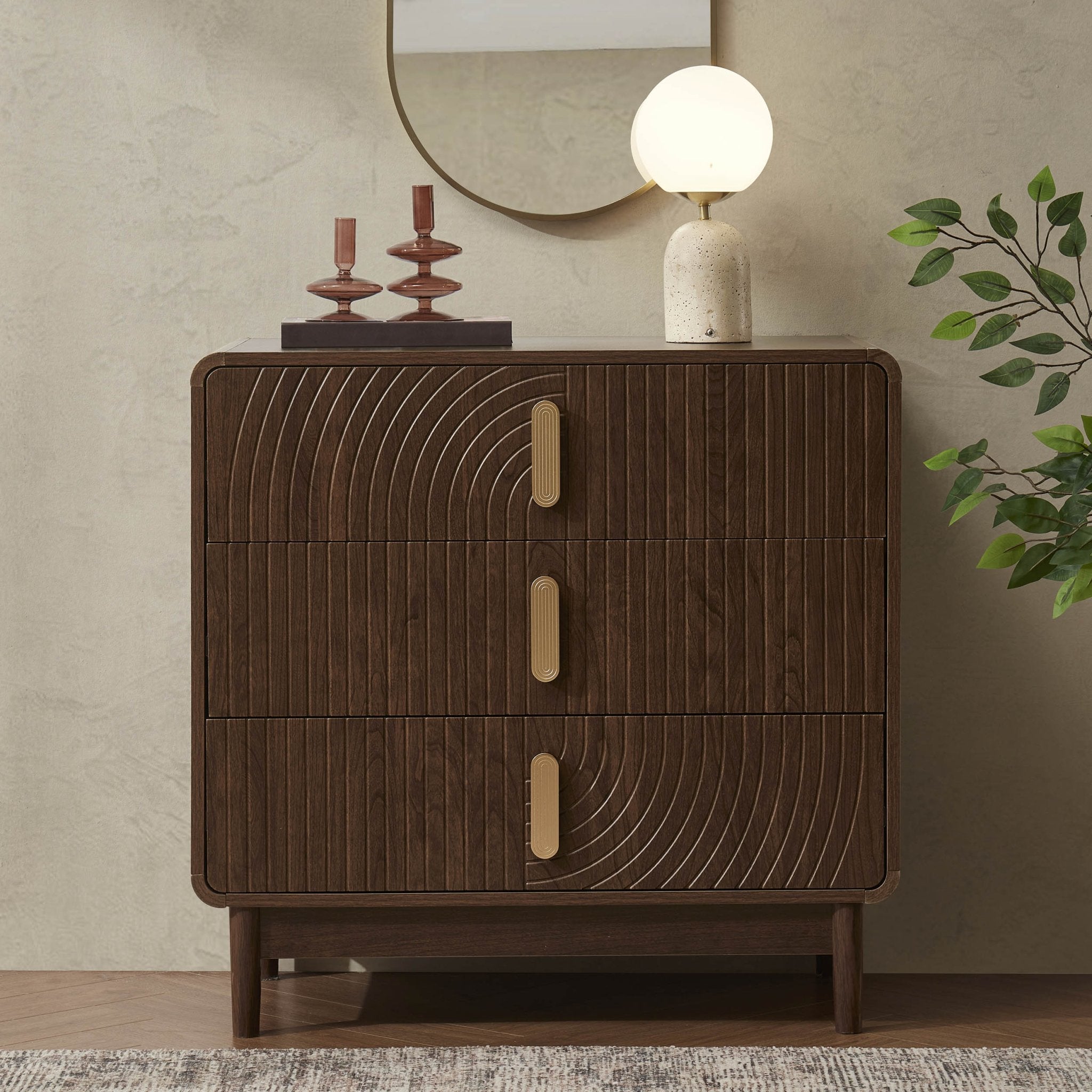 Marnie 3 Drawer Chest - Walnut