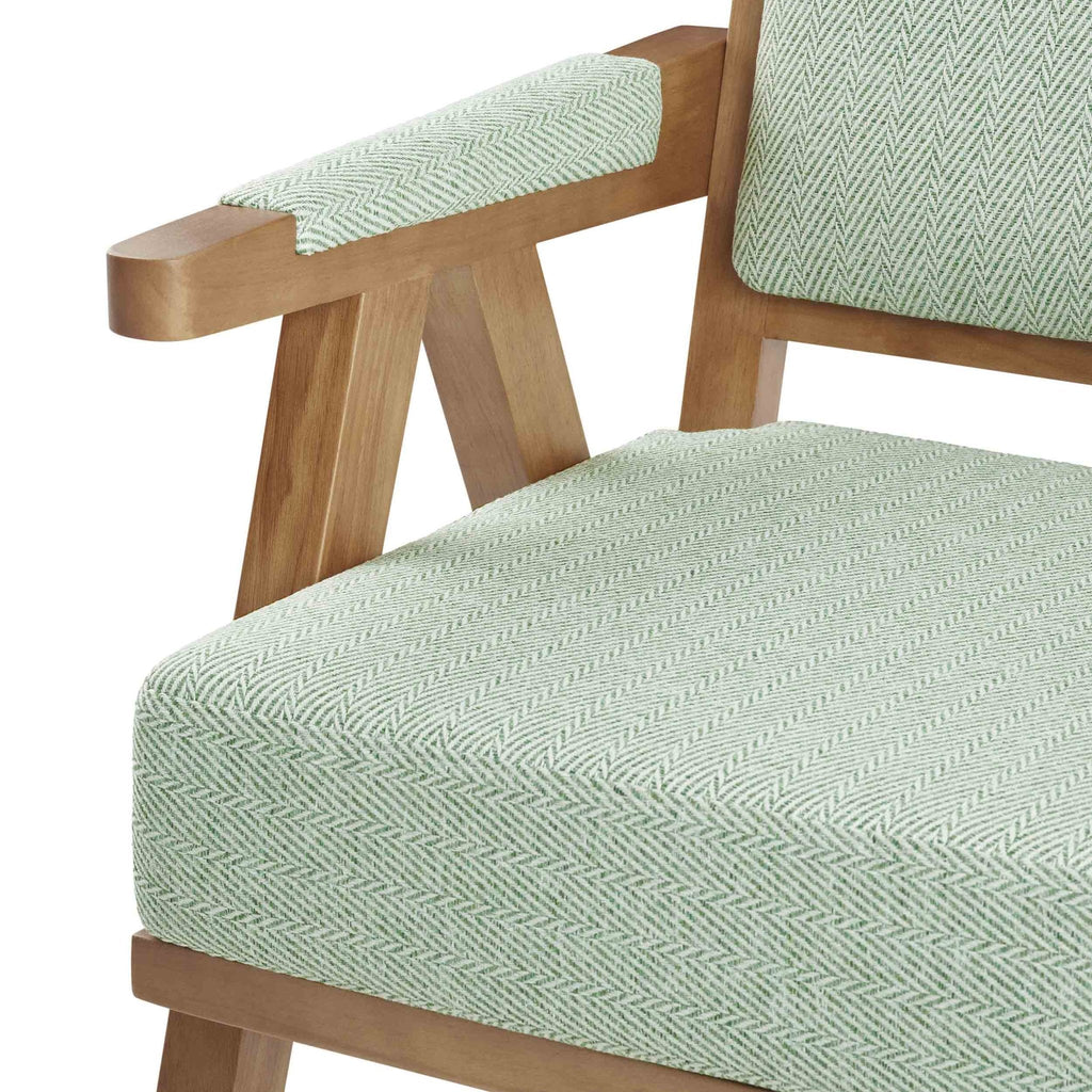 Matilda Accent Chair - Green Chevron