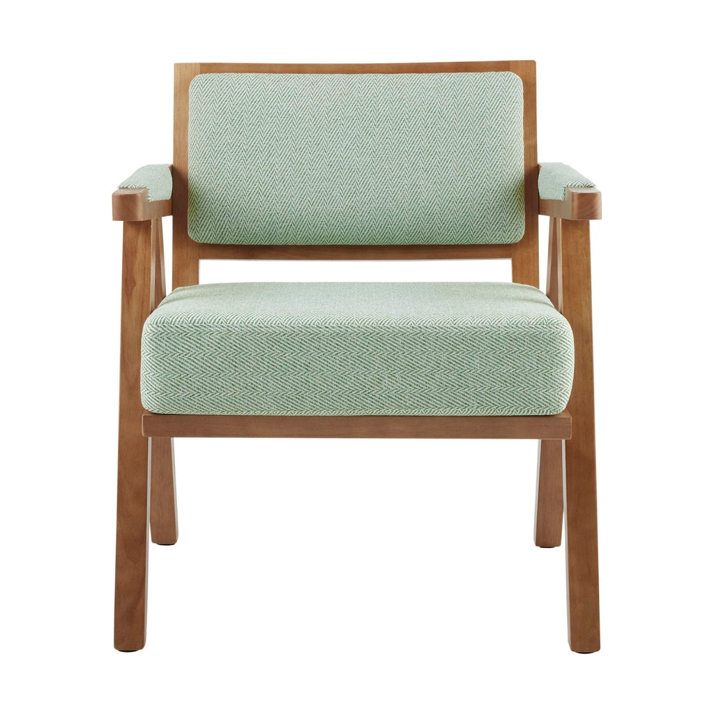 Matilda Accent Chair - Green Chevron