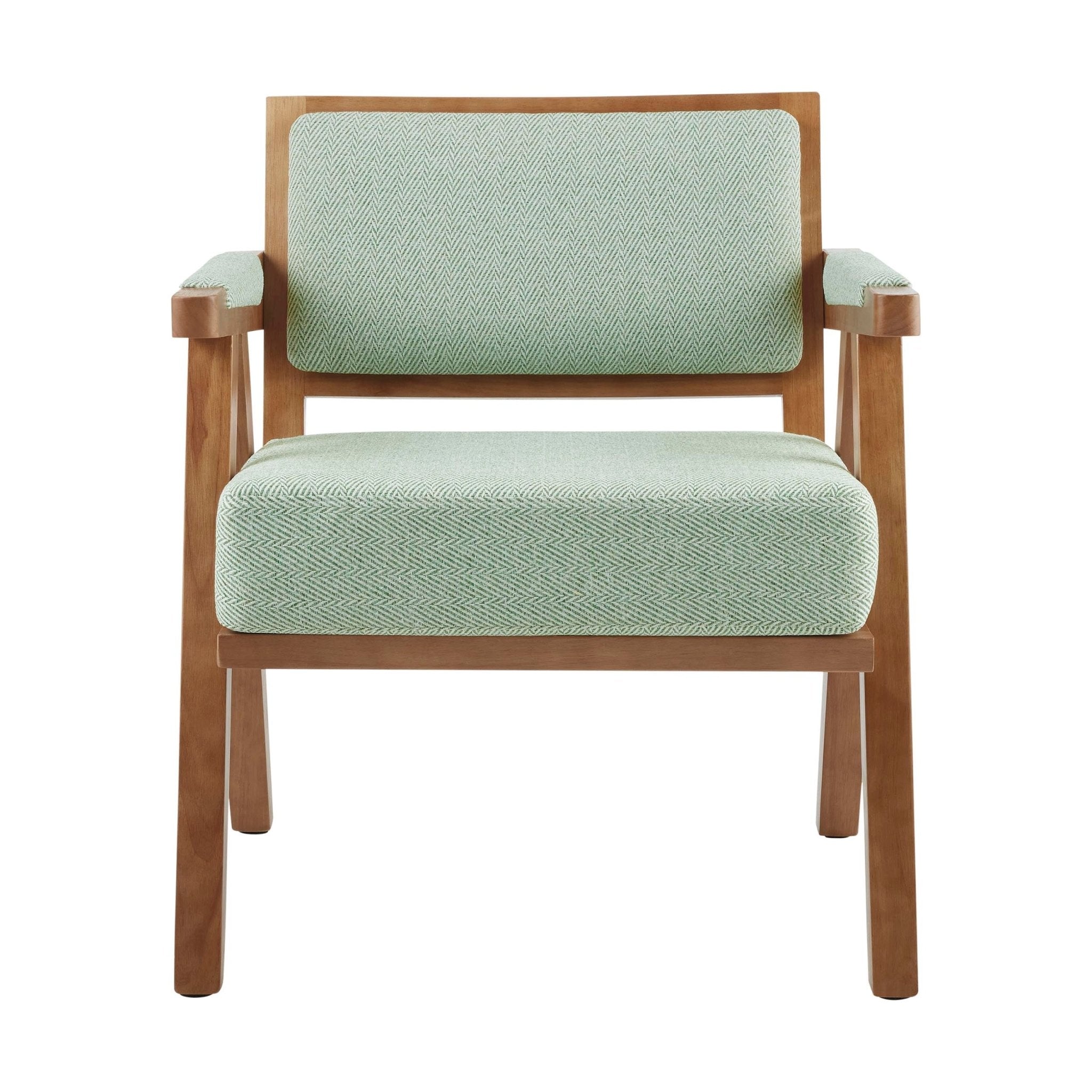 Matilda Accent Chair - Green Chevron
