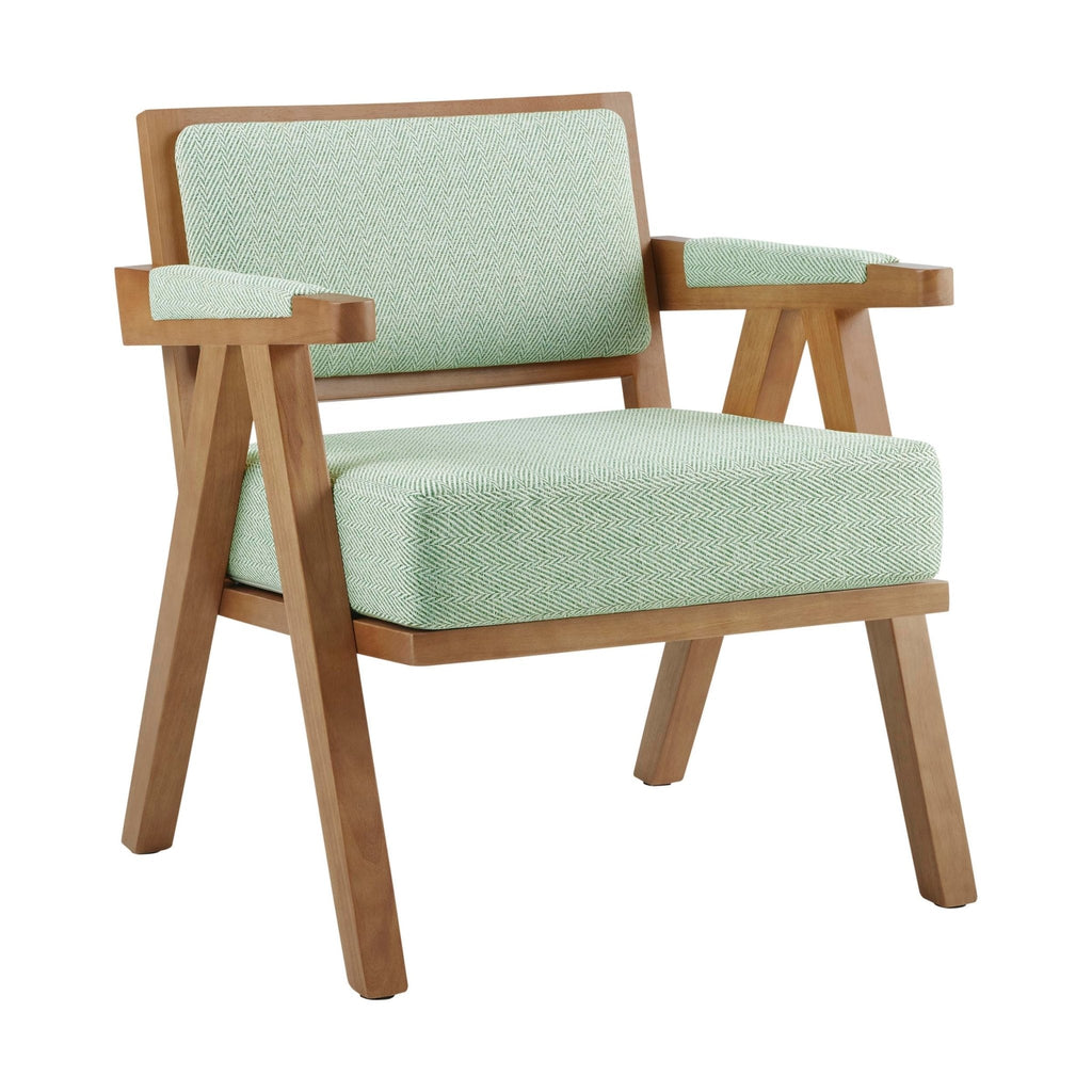 Matilda Accent Chair - Green Chevron