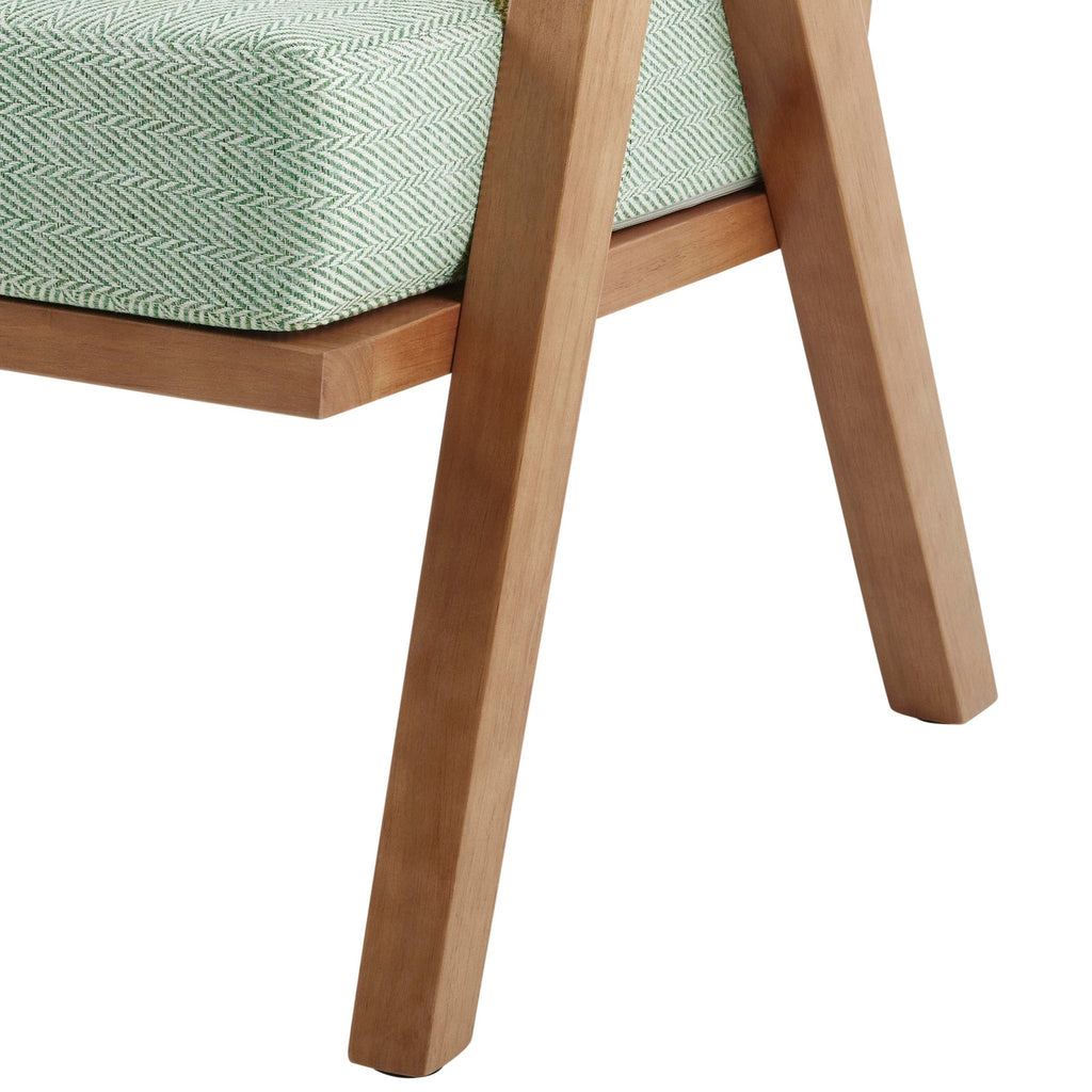 Matilda Accent Chair - Green Chevron