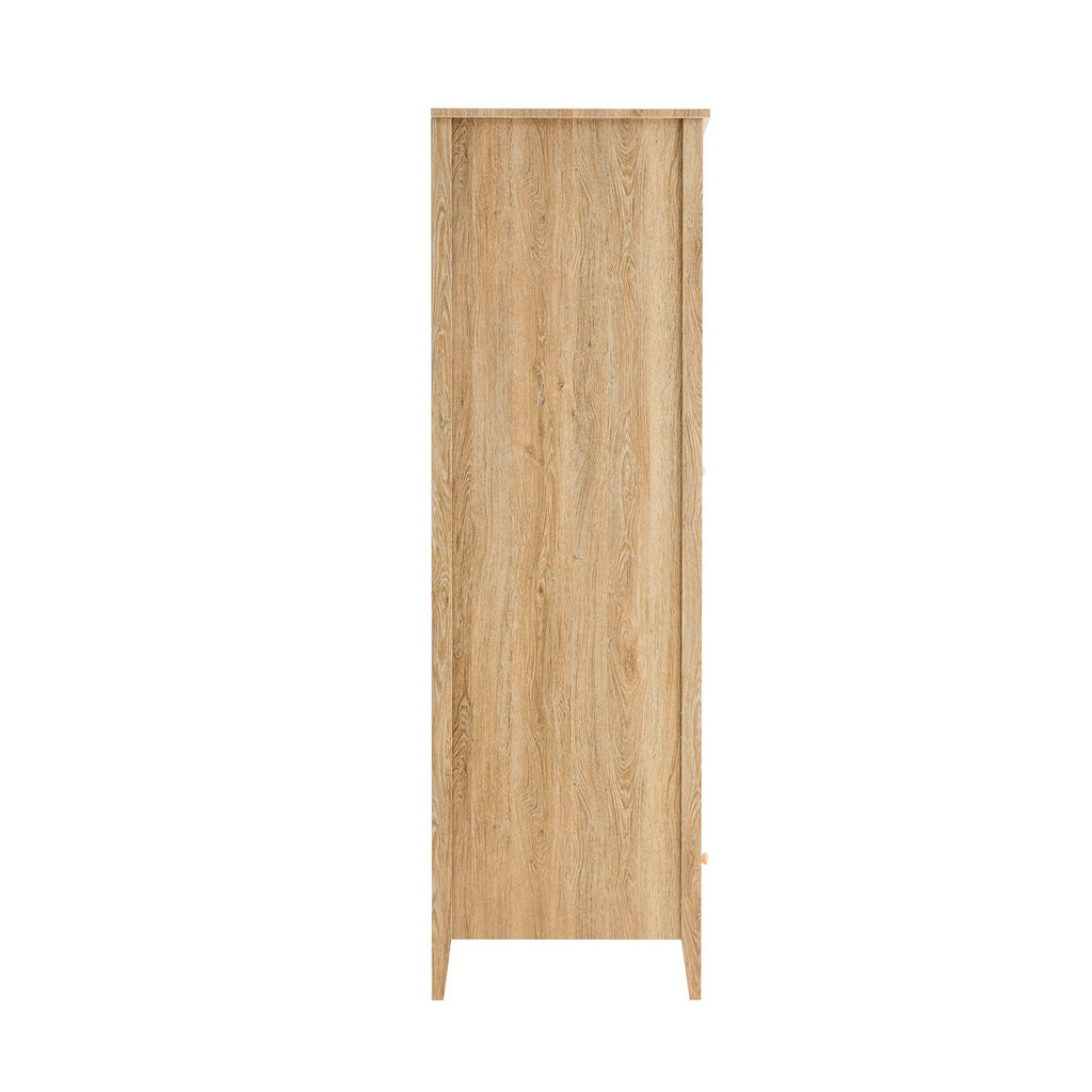 Nell 2 Door Wardrobe with Drawer - Light Wood