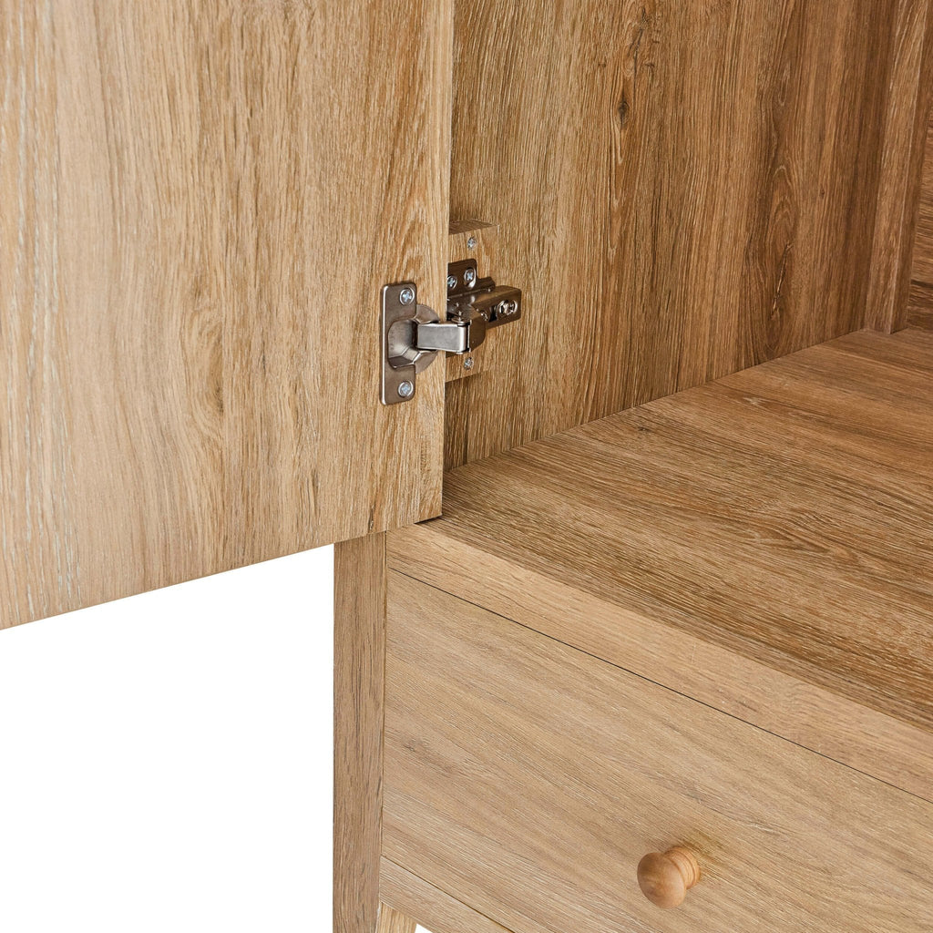 Nell 2 Door Wardrobe with Drawer - Light Wood