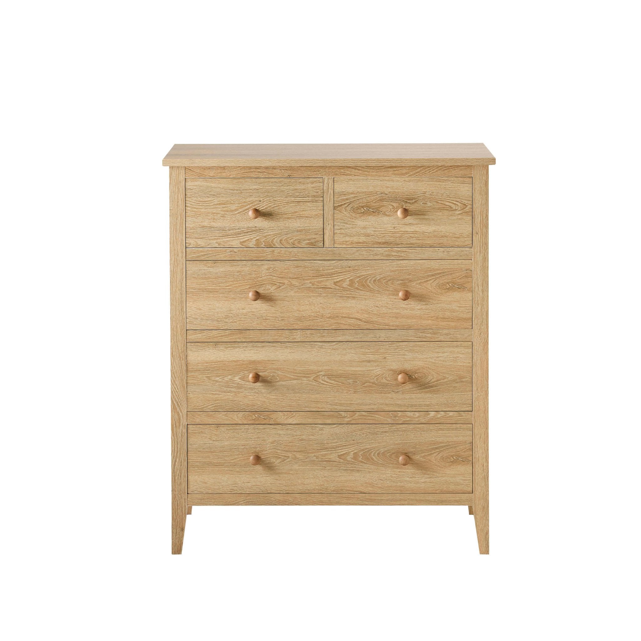 Nell 5 Drawer Chest - Light Wood