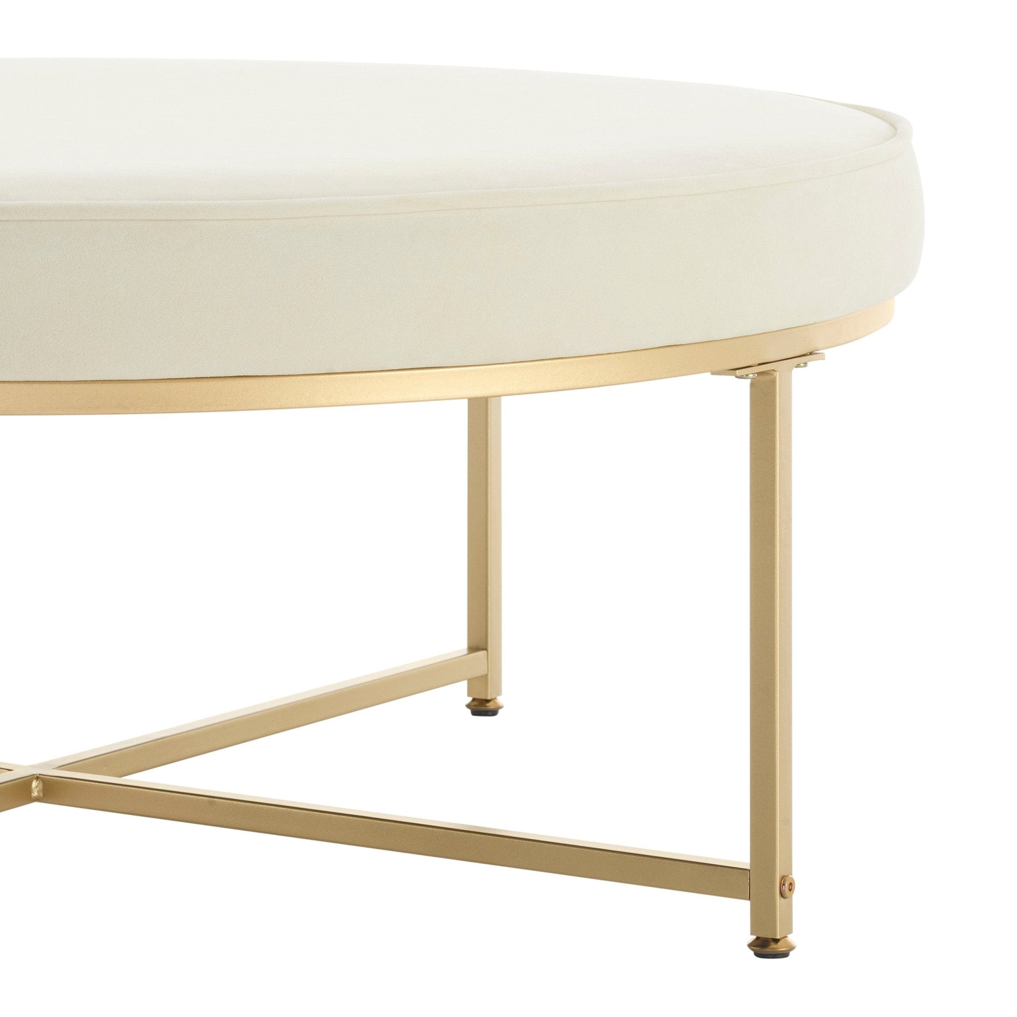 Northwich Round Pouffe - Ecru