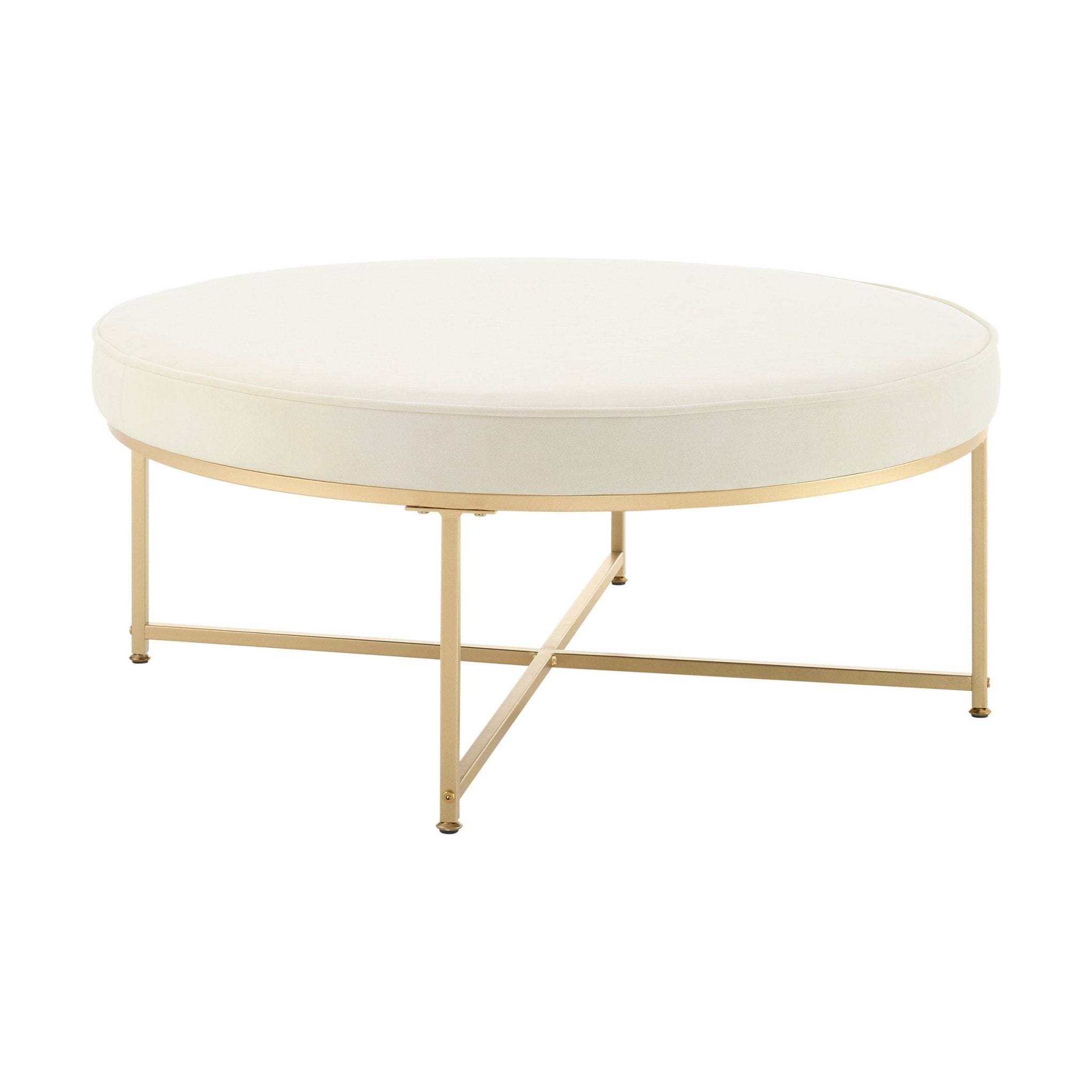 Northwich Round Pouffe - Ecru