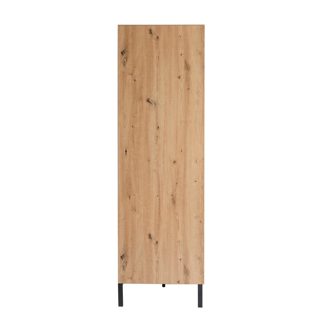 Nova 2 Door Wardrobe with Drawer - Light Wood