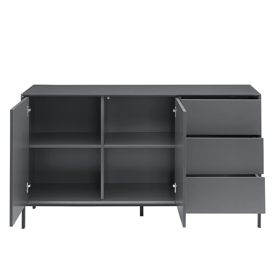 Nova Large Sideboard with Drawers - Charcoal