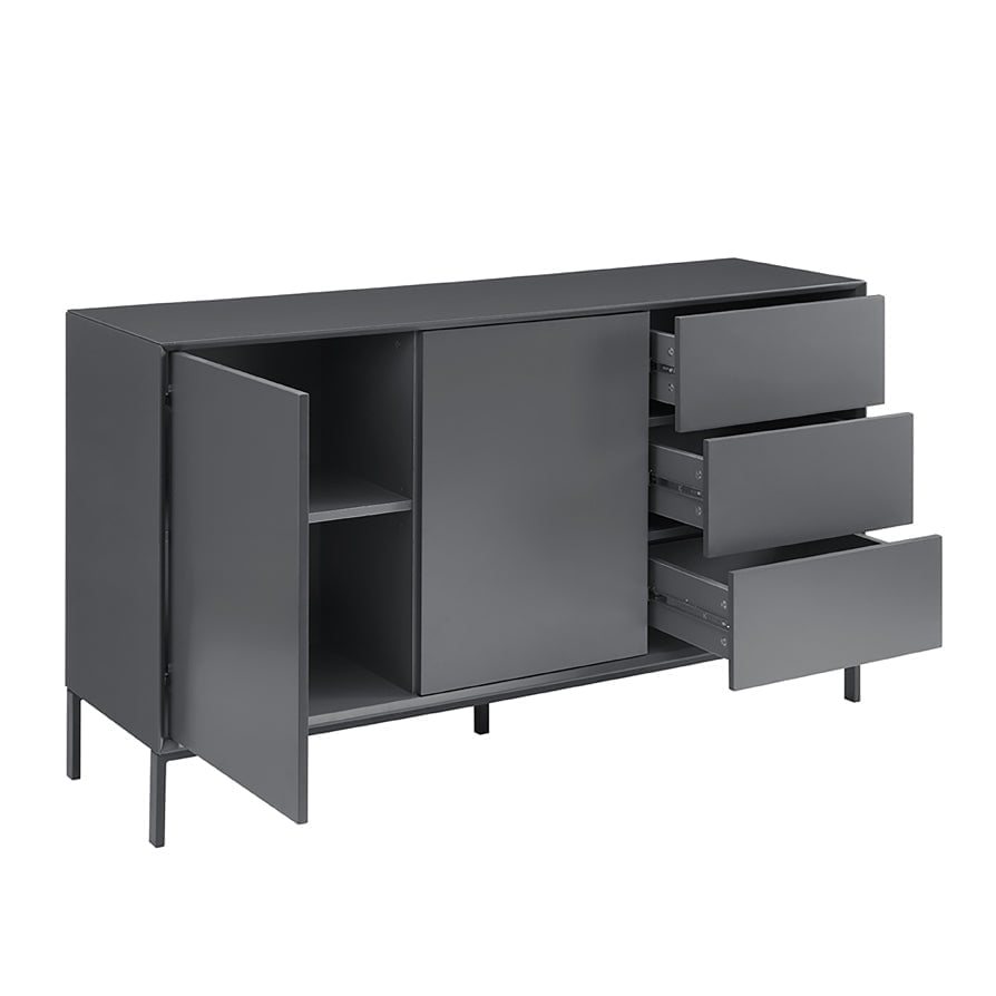 Nova Large Sideboard with Drawers - Charcoal