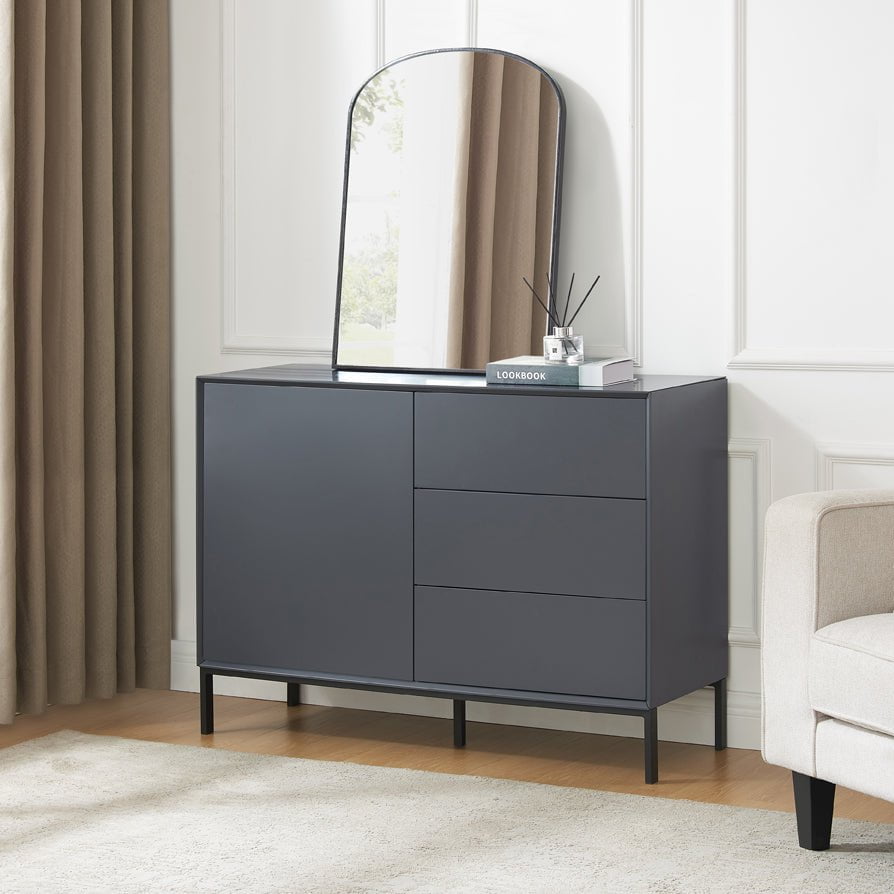 Nova Small Sideboard with Drawers - Charcoal