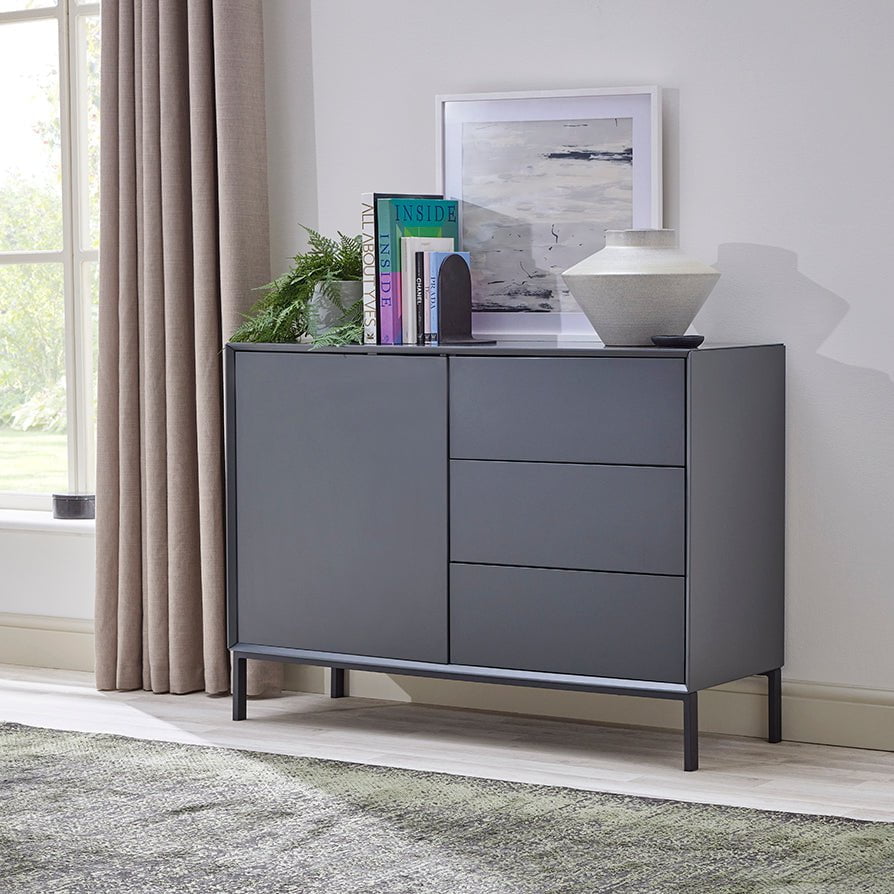 Nova Small Sideboard with Drawers - Charcoal